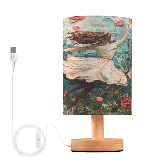 BZSMCE Lamp Modern Run for Roses Printed Creative Patter Night Light