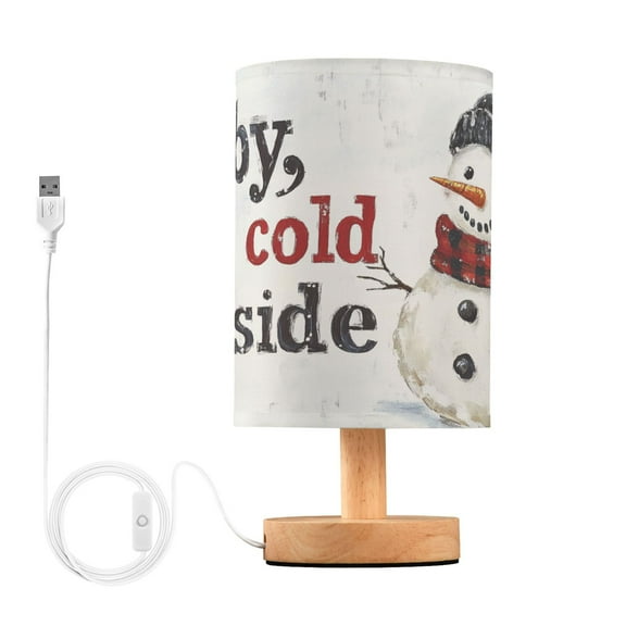 BZSMCE Lamp Modern Snowman with The Words Creative Patter Night Light