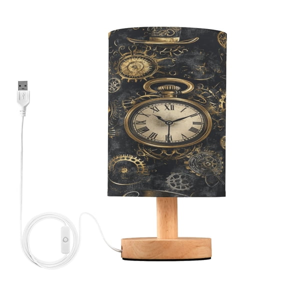 BZSMCE Lamp Modern Steampunk Clock Pattern Creative Patter Night Light