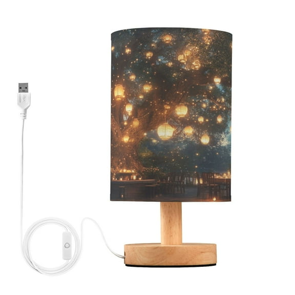 BZSMCE Lamp Modern Tree with Hanging Lanterns Evening Creative Patter Night Light