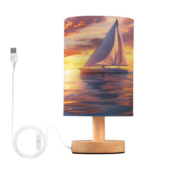 BZSMCE Lamp Modern White Sailboat Creative Patter Night Light
