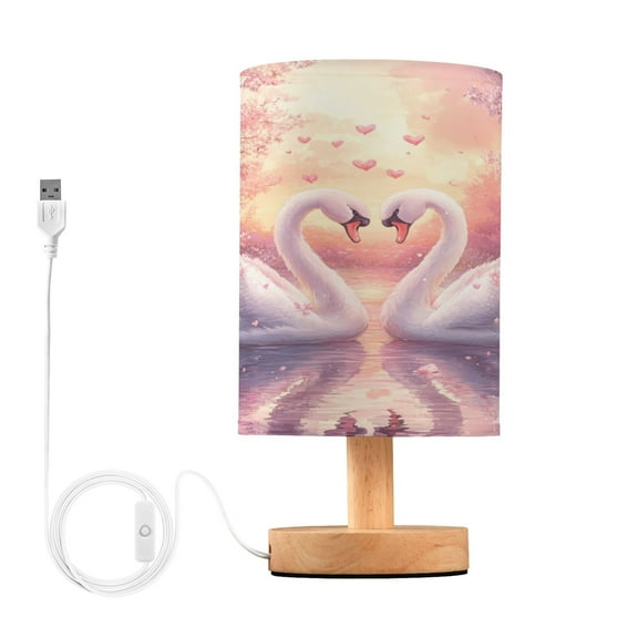 BZSMCE Lamp Modern White Swans Creative Patter Night Light