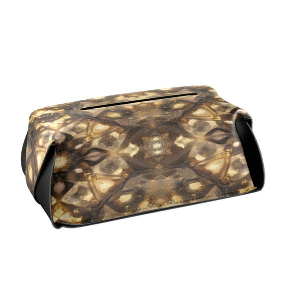 BZSMCE Leatehr Tissue Holders Cute Amber Mosaic Pattern Tissue box