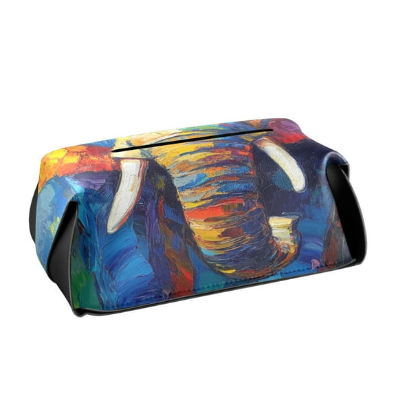 BZSMCE Leatehr Tissue Holders Cute Bright Essence Pattern Tissue box