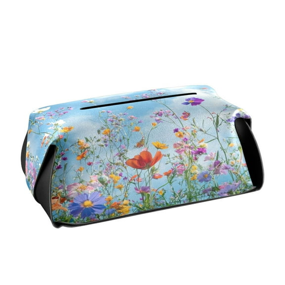 BZSMCE Leatehr Tissue Holders Cute Butterfly Bliss Pattern Tissue box