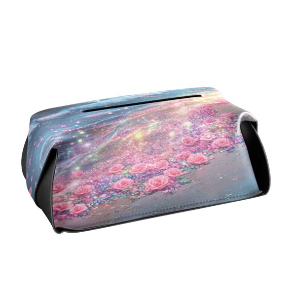 BZSMCE Leatehr Tissue Holders Cute Celestial Beach Dream Pattern Tissue box