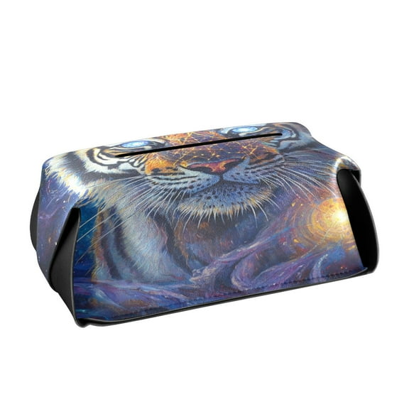 BZSMCE Leatehr Tissue Holders Cute Celestial Guardian Pattern Tissue box