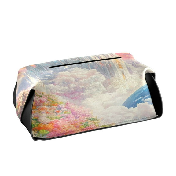 BZSMCE Leatehr Tissue Holders Cute Colorful Haven Pattern Tissue box
