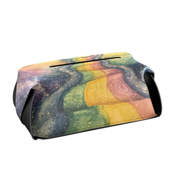 BZSMCE Leatehr Tissue Holders Cute Cosmic Adventure Ahead Pattern Tissue box
