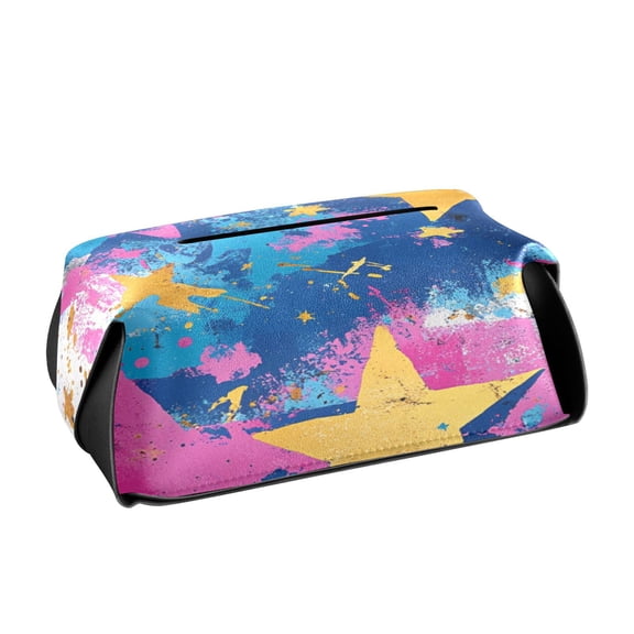 BZSMCE Leatehr Tissue Holders Cute Cosmic Blast Pattern Tissue box