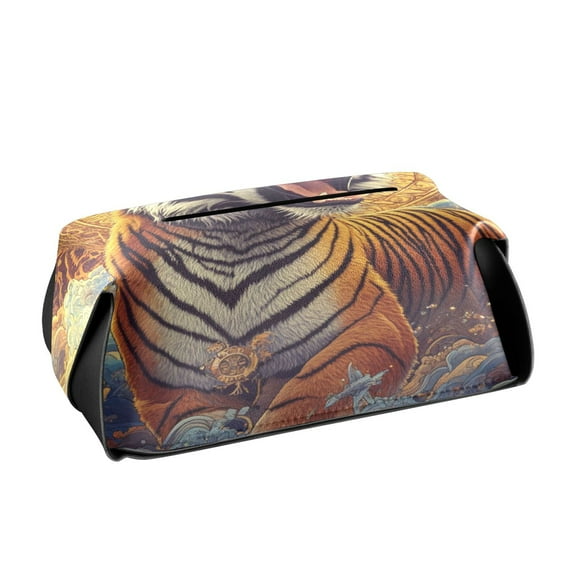 BZSMCE Leatehr Tissue Holders Cute Cosmic Fury Pattern Tissue box