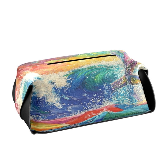 BZSMCE Leatehr Tissue Holders Cute Cosmic Splash Pattern Tissue box