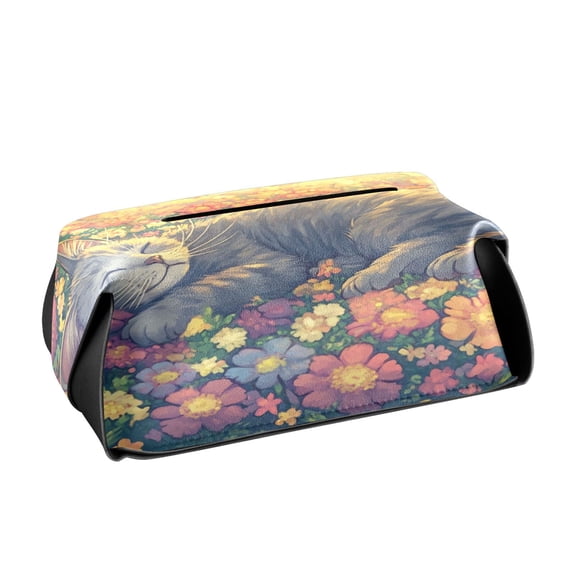 BZSMCE Leatehr Tissue Holders Cute Floral Dream Pattern Tissue box
