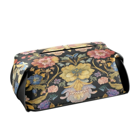 BZSMCE Leatehr Tissue Holders Cute Florals & Butterflies Pattern Tissue box