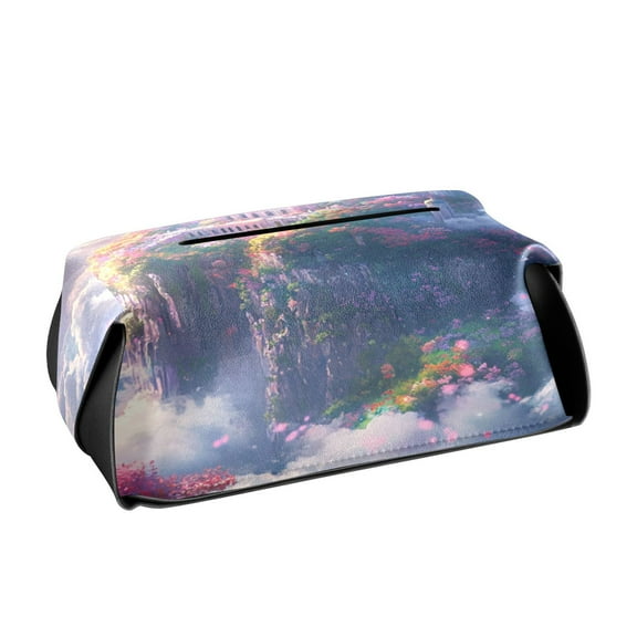BZSMCE Leatehr Tissue Holders Cute Fortress Of Dreams Pattern Tissue box