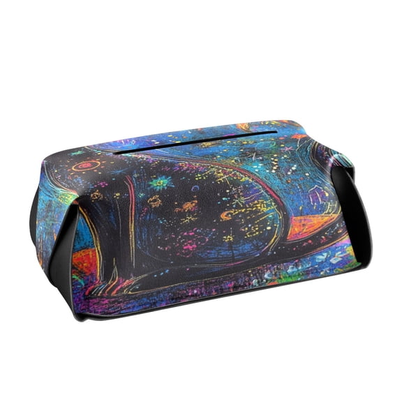 BZSMCE Leatehr Tissue Holders Cute Galactic Guardian Pattern Tissue box