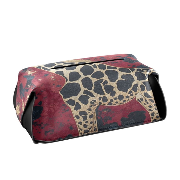 BZSMCE Leatehr Tissue Holders Cute Giraffe in Vibrance Pattern Tissue box