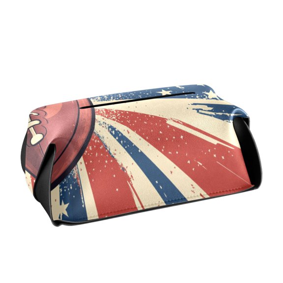 BZSMCE Leatehr Tissue Holders Cute Gridiron Glory Pattern Tissue box