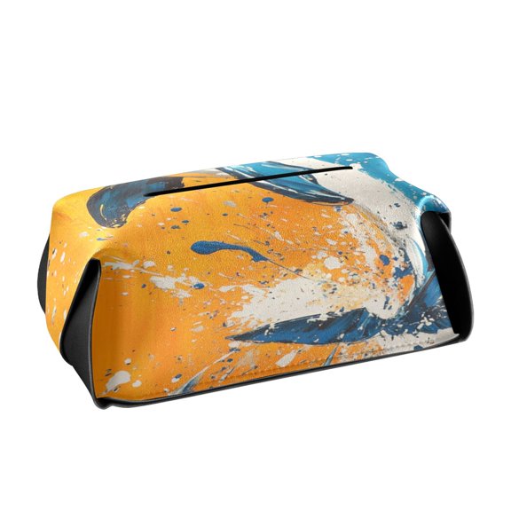 BZSMCE Leatehr Tissue Holders Cute Joyful Splash Pattern Tissue box