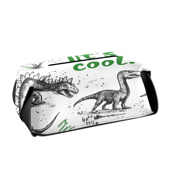 BZSMCE Leatehr Tissue Holders Cute Jurassic Vibe Pattern Tissue box