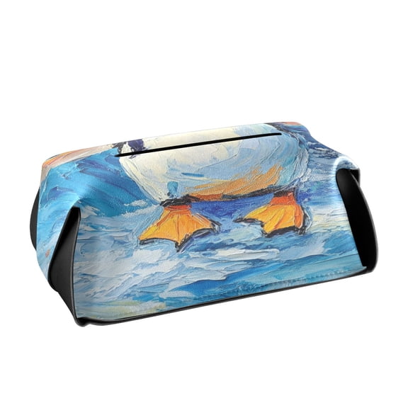 BZSMCE Leatehr Tissue Holders Cute Oceanic Explorer Pattern Tissue box