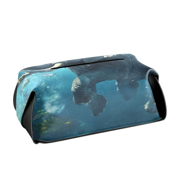 BZSMCE Leatehr Tissue Holders Cute Oceanic Wonder Pattern Tissue box
