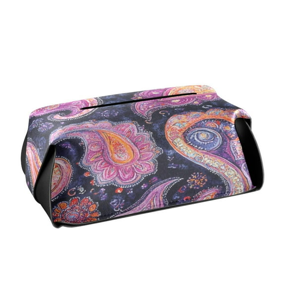 BZSMCE Leatehr Tissue Holders Cute Paisley Dreams Pattern Tissue box
