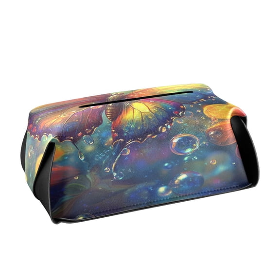 BZSMCE Leatehr Tissue Holders Cute Radiant Reflections Pattern Tissue box