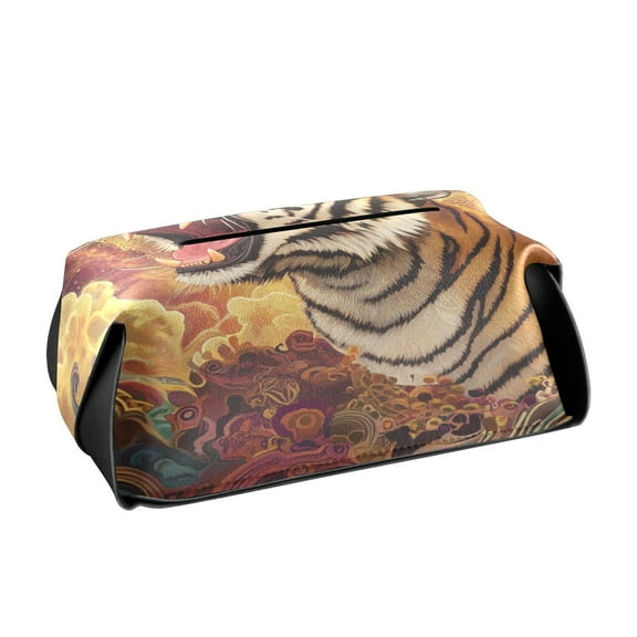 BZSMCE Leatehr Tissue Holders Cute Radiant Roar Pattern Tissue box