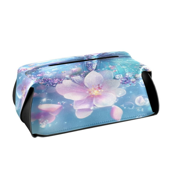 BZSMCE Leatehr Tissue Holders Cute Spirit Of The Blossoms Pattern Tissue box