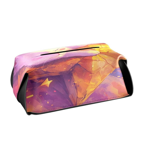 BZSMCE Leatehr Tissue Holders Cute Starlit Slumber Pattern Tissue box