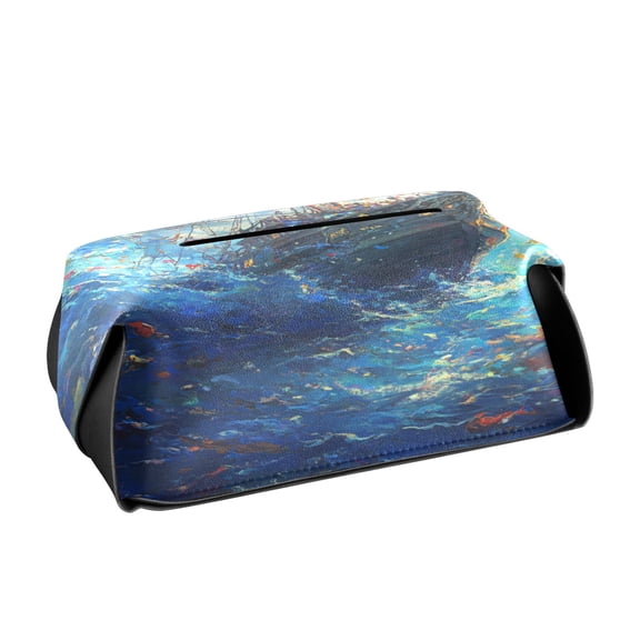 BZSMCE Leatehr Tissue Holders Cute The Sunken Treasure Pattern Tissue box