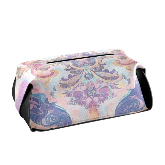 BZSMCE Leatehr Tissue Holders Cute Whimsical Harmony Pattern Tissue box