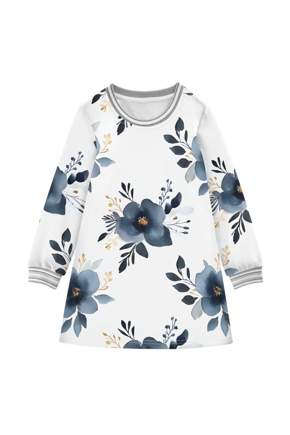 BZSMCE Little Girls Long Sleeved Hoodie A Dresses Pink Star Classical Creative Pattern