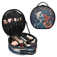 thumbnail image 1 of BZSMCE Makeup Bag Large Travel Cosmetic Bag with Adjustable Dividers Fashion Dancing Koi Harmony Printed, 1 of 7