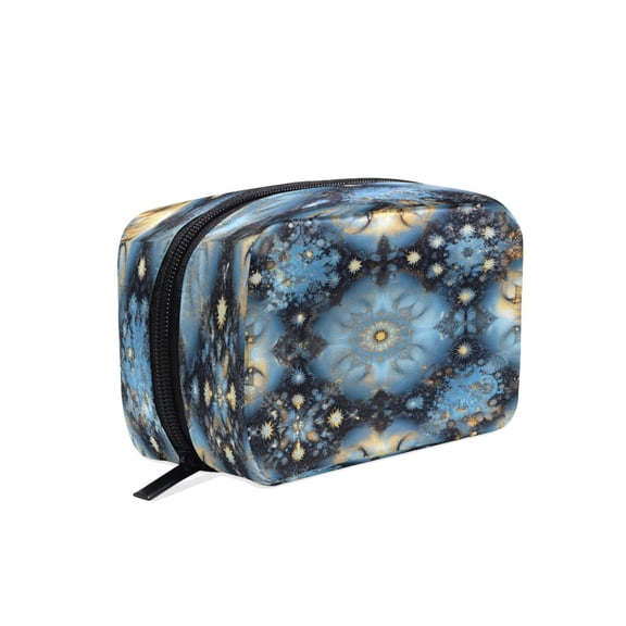 BZSMCE Makeup and Cosmetic Bag Women Simple Celestial Patterns Pattern Square Cosmetic Bag