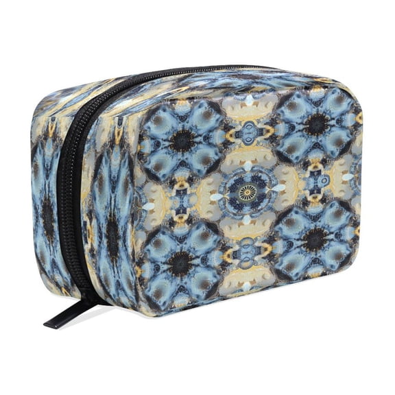 BZSMCE Makeup and Cosmetic Bag Women Simple Cerulean Dreams Pattern Square Cosmetic Bag