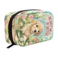 thumbnail image 1 of BZSMCE Makeup and Cosmetic Bag Women Simple Puppy’s Blossom Pattern Square Cosmetic Bag, 1 of 6