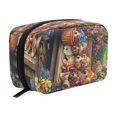 thumbnail image 1 of BZSMCE Makeup and Cosmetic Bag Women Simple Sunny Paws and Sausages Pattern Square Cosmetic Bag, 1 of 6