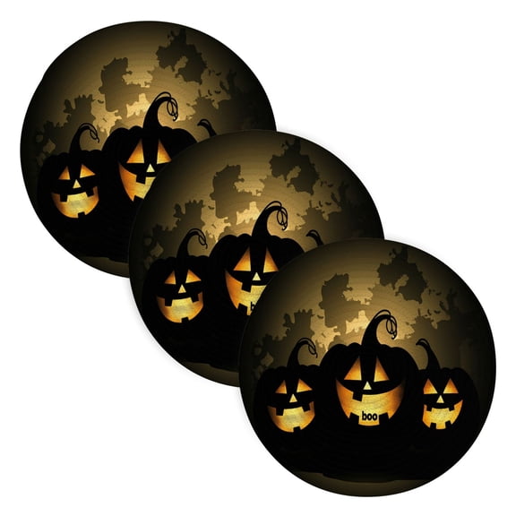 BZSMCE Mats for Pots,Pans Place Black Pumpkin Simple Style Pattern Pot Mats