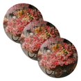 BZSMCE Mats for Pots,Pans Place Cart Filled with Colorful Flowers