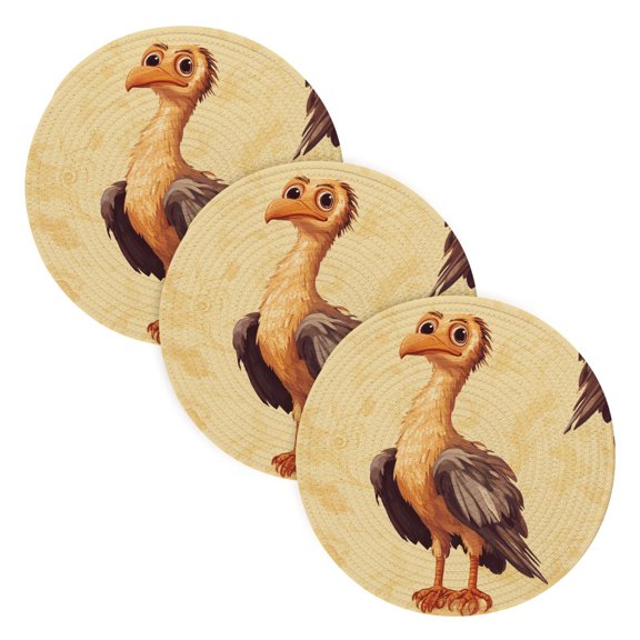 BZSMCE Mats for Pots,Pans Place Cute Vulture Pattern Simple Style Pattern Pot Mats