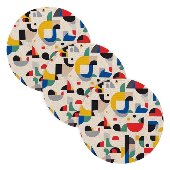BZSMCE Mats for Pots,Pans Place Design Specal Regular Art Pattern-0e38-4f2a-89ab-8e5696d6e9c5 Simple Style Pattern Pot Mats