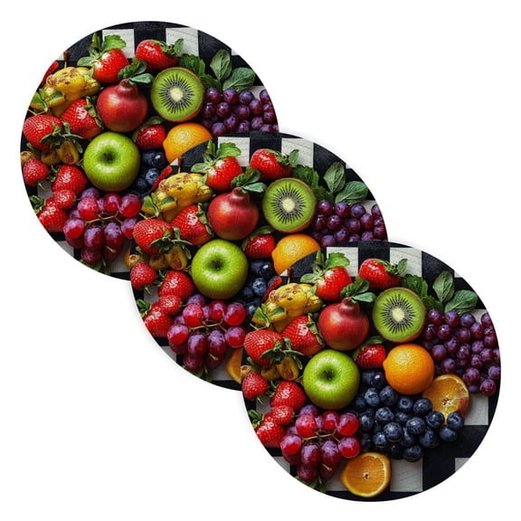 BZSMCE Mats for Pots,Pans Place Fruit Painting Photo Simple Style Pattern Pot Mats