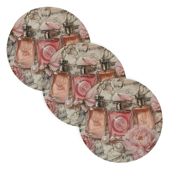 BZSMCE Mats for Pots,Pans Place Perfume with Flowers Simple Style Pattern Pot Mats
