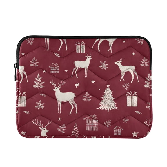 BZSMCE Multi-Layer Padded A Christmas Themed Pattern Laptop Sleeve Waterproof Shock Resistant Notebook Case for 13/14/15/16 Inch Laptops Office Slim Portable Computer Pouch