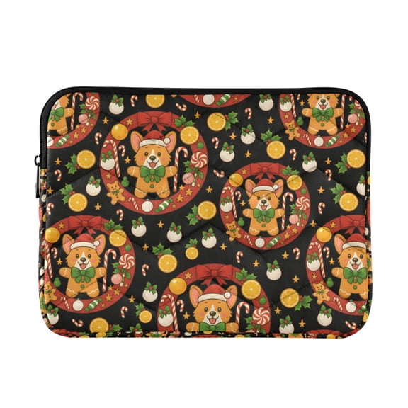 BZSMCE Multi-Layer Padded Corgi Lemon Snowball Pattern Laptop Sleeve Waterproof Shock Resistant Notebook Case for 13/14/15/16 Inch Laptops Office Slim Portable Computer Pouch