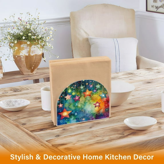 BZSMCE Napkin Holder Creative Cosmic Starry Hangout Pattern Classic Napkin Holders
