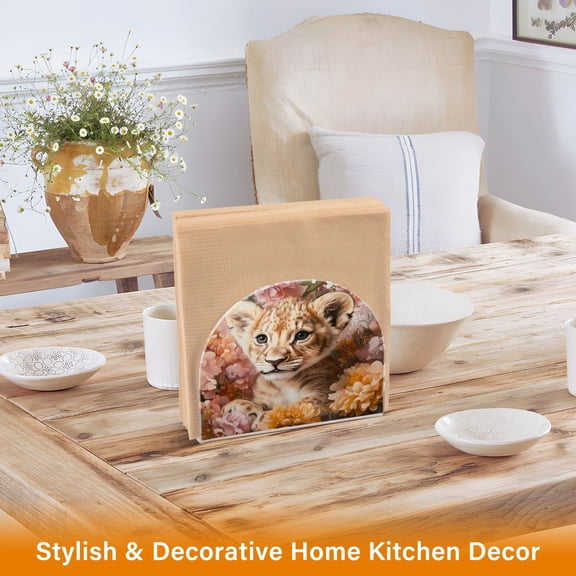BZSMCE Napkin Holder Creative Cub in Bloom Pattern Classic Napkin Holders