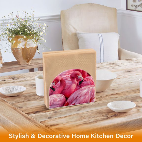 BZSMCE Napkin Holder Creative Pink Paradise Pattern Classic Napkin Holders